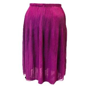 Great Cavalier by St. Paul Vintage 1980s Plisse Maxi Skirt in Violet Polka Dot